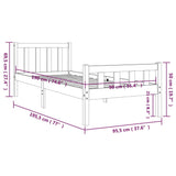 Giroletto in Legno Massello 90x190 cm Single