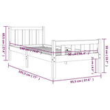 Giroletto in Legno Massello 90x190 cm Single
