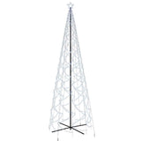 Albero di Natale a Cono Bianco Freddo 1400 LED 160x500 cm