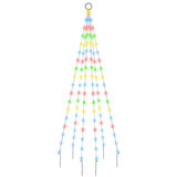 Albero di Natale Pennone Colorato 108 LED 180 cm