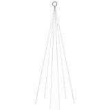 Albero di Natale Pennone Colorato 108 LED 180 cm