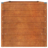 Letto Rialzato da Giardino Ruggine 160x80x77 cm Acciaio Corten