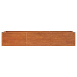 Letto Rialzato da Giardino Ruggine 240x80x45 cm Acciaio Corten