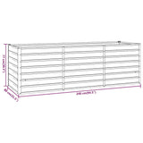 Letto Rialzato da Giardino Ruggine 240x80x77 cm Acciaio Corten