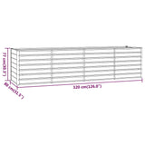 Letto Rialzato da Giardino Ruggine 320x80x77 cm Acciaio Corten