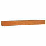 Letto Rialzato da Giardino Ruggine 480x80x45 cm Acciaio Corten