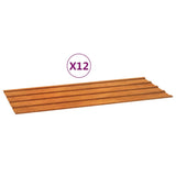 Pannelli per Tetti 12 pz Ruggine 100x44 cm in Acciaio Corten