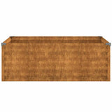 Letto Rialzato da Giardino 100x50x36 cm in Acciaio Corten