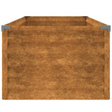 Letto Rialzato da Giardino 100x50x36 cm in Acciaio Corten