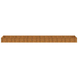 Fioriera Rialzata da Giardino 579x100x36 cm in Acciaio Corten