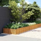 Fioriera Rialzata da Giardino 960x100x36 cm in Acciaio Corten
