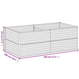 Fioriera Rialzata da Giardino 196x100x69 cm in Acciaio Corten