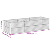 Fioriera Rialzata da Giardino 290x100x69 cm in Acciaio Corten