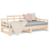 Dormeuse Estraibile in Legno Massello di Pino 2x(80x200) cm