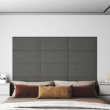 Pannelli Murali 12 pz Grigio Scuro 60x30 cm in Velluto 2,16 m