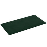 Pannelli Murali 12 pz Verde Scuro 60x30 cm in Velluto 2,16 m