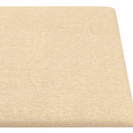 Pannelli Murali 12 pz Crema 90x15 cm Tessuto 1,62 m
