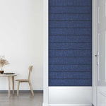 Pannelli Murali 12 pz Blu 90x15 cm Tessuto 1,62 m