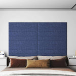 Pannelli Murali 12 pz Blu 90x15 cm Tessuto 1,62 m