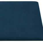 Pannelli Murali 12 pz Blu 90x15 cm Velluto 1,62 m