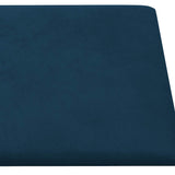 Pannelli Murali 12 pz Blu 90x15 cm Velluto 1,62 m