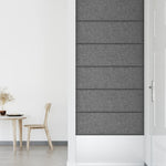 Pannelli Murali 12 pz Grigio Chiaro 90x30 cm Tessuto 3,24 m