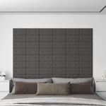 Pannelli Murali 12 pz Grigi 30x15 cm in Similpelle 0,54 m