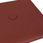 Pannelli Murali 12 pz Rosso Vino 30x15 cm in Similpelle 0,54 m