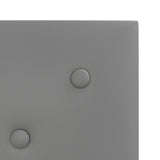 Testiera da Parete 12 pcs Grigio 30 x 30 cm Pelle Sintetica