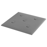 Testiera da Parete 12 pcs Grigio 30 x 30 cm Pelle Sintetica