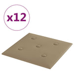 Pannelli Murali 12 pz Cappuccino 30x30 cm Similpelle 1,08 m
