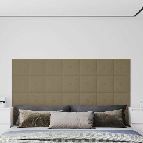 Pannelli Murali 12 pz Cappuccino 30x30 cm Similpelle 1,08 m