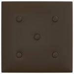 Pannelli Murali 12 pz Marroni 30x30 cm Similpelle 1,08 m