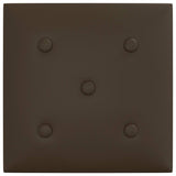 Pannelli Murali 12 pz Marroni 30x30 cm Similpelle 1,08 m