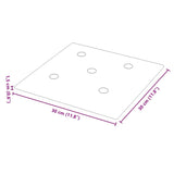 Pannelli Murali 12 pz Marroni 30x30 cm Similpelle 1,08 m