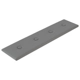Testiera da Parete 12 pcs Grigio 60 x 15 cm Pelle Sintetica