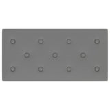 Pannelli Murali 12 pz Grigi 60x30 cm Similpelle 2,16 m