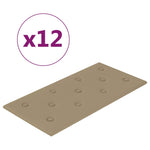Pannelli Murali 12 pz Cappuccino 60x30 cm Similpelle 2,16 m