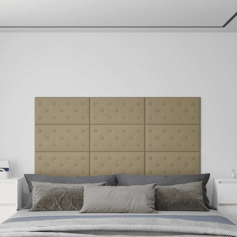 Pannelli Murali 12 pz Cappuccino 60x30 cm Similpelle 2,16 m
