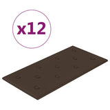 Pannelli Murali 12 pz Marroni 60x30 cm Similpelle 2,16 m