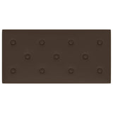 Pannelli Murali 12 pz Marroni 60x30 cm Similpelle 2,16 m