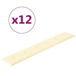 Pannelli Murali 12 pz Crema 90x15 cm in Similpelle 1,62 m