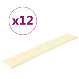 Pannelli Murali 12 pz Crema 90x15 cm in Similpelle 1,62 m