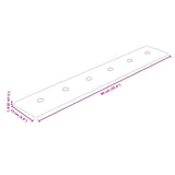 Pannelli Murali 12 pz Crema 90x15 cm in Similpelle 1,62 m