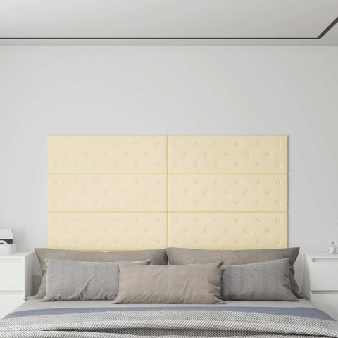 Pannelli Murali 12 pz Crema 90x30 cm in Similpelle 3,24 m