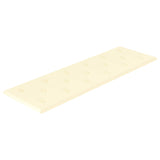 Testiera da Parete 12 pcs Crema 90 x 30 cm Pelle Sintetica