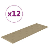 Pannelli Murali 12 pz Cappuccino 90x30 cm in Similpelle 3,24 m
