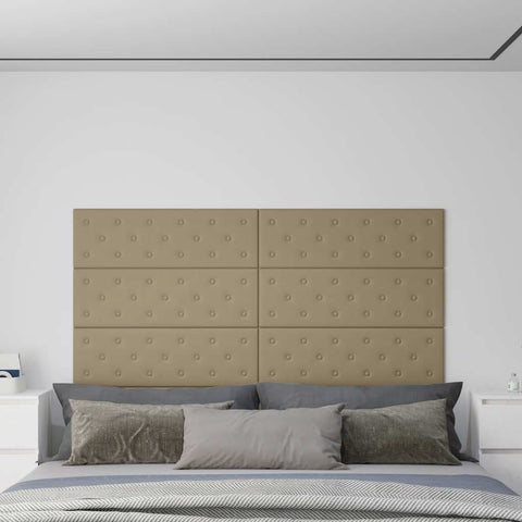 Pannelli Murali 12 pz Cappuccino 90x30 cm in Similpelle 3,24 m