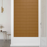 Testiera da Parete 12 pcs Marrone 60 x 15 cm Velluto