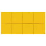Pannelli Murali 12 pz Gialli 60x30 cm in Velluto 2,16 m